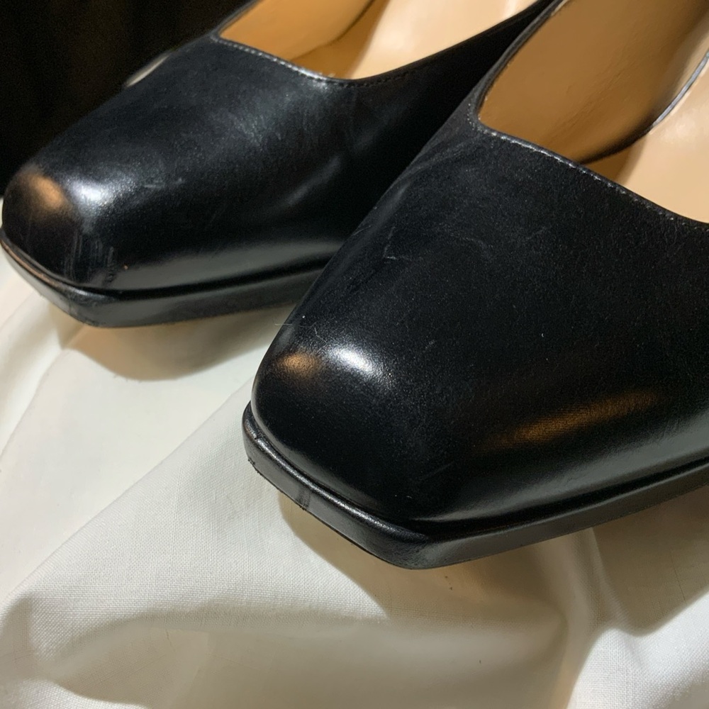 Nike Air Cole Haan Collection Black Square-Toe 3" Heels. - Picture 8 of 12